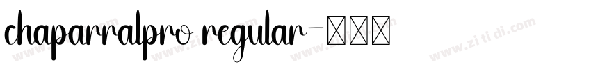 chaparralpro regular字体转换